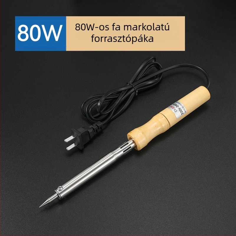 Fa markolatú elektromos forrasztóvas, külső fűtés, 60W, 220V, 480°C