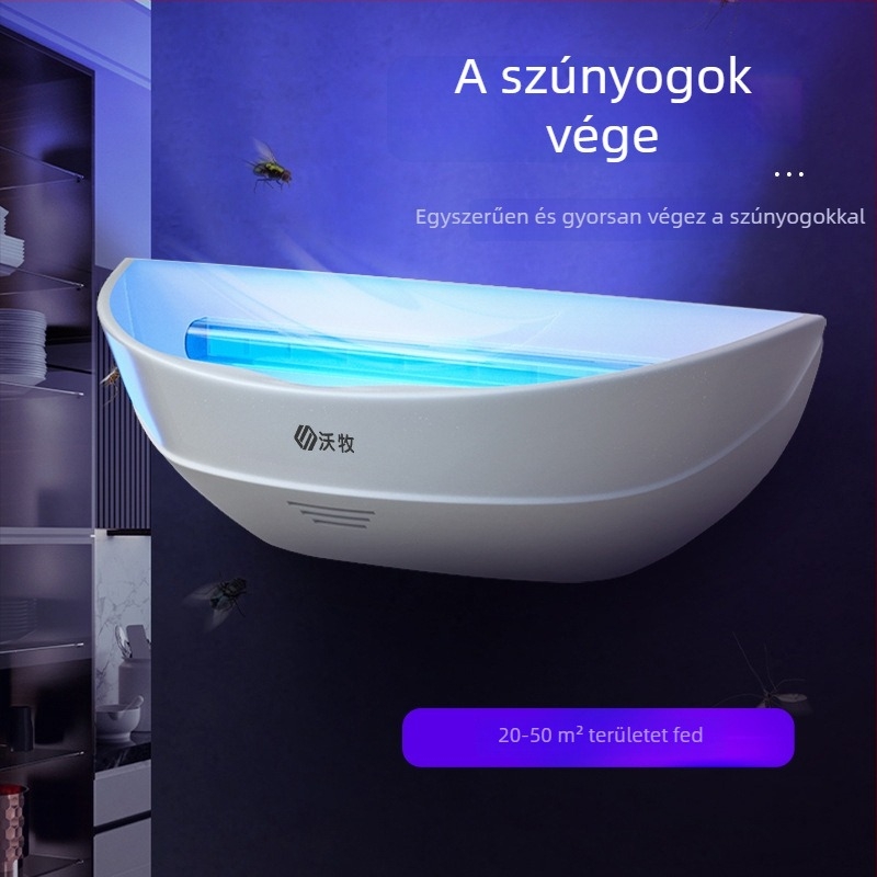 Ragasztó szúnyog-gyilkos lámpa – LED fényforrás, csapda fényhullámokkal, nem forgó, WM600-GB01L modell, 61㎡+ területre