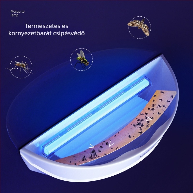 Ragasztó szúnyog-gyilkos lámpa – LED fényforrás, csapda fényhullámokkal, nem forgó, WM600-GB01L modell, 61㎡+ területre