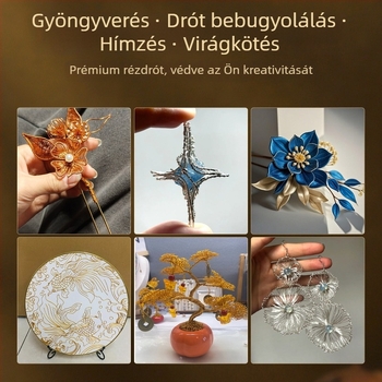 Rézdrót DIY ókori Hanfu ékszerekhez, dróthúzás feldolgozás, Nyolcszem minta, Yiwu eredet