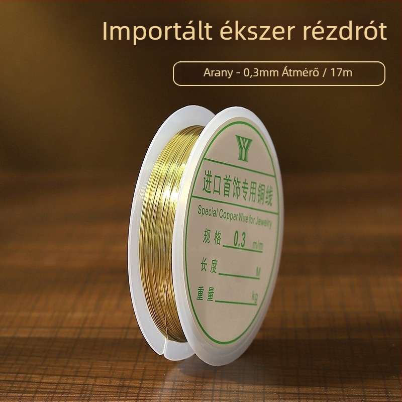 Rézdrót DIY ókori Hanfu ékszerekhez, dróthúzás feldolgozás, Nyolcszem minta, Yiwu eredet