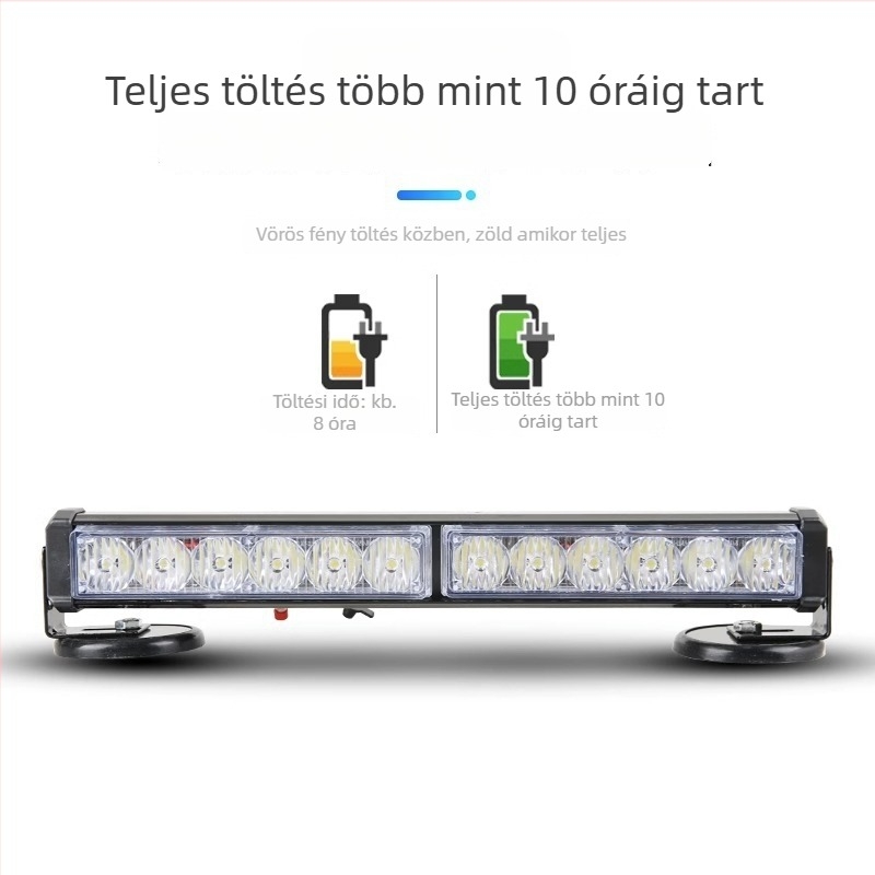 Akkumulátoros LED mennyezeti mágneses rögzítésű fény járművekhez, 12-24V