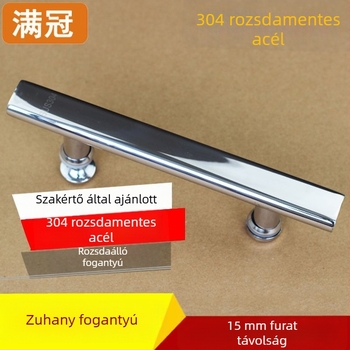 Zuhanyajtó fogantyú - rozsdamentes acélból, L- és hét alakú, üvegajtókhoz, 304-es osztály