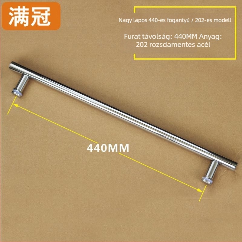 Zuhanyajtó fogantyú - rozsdamentes acélból, L- és hét alakú, üvegajtókhoz, 304-es osztály