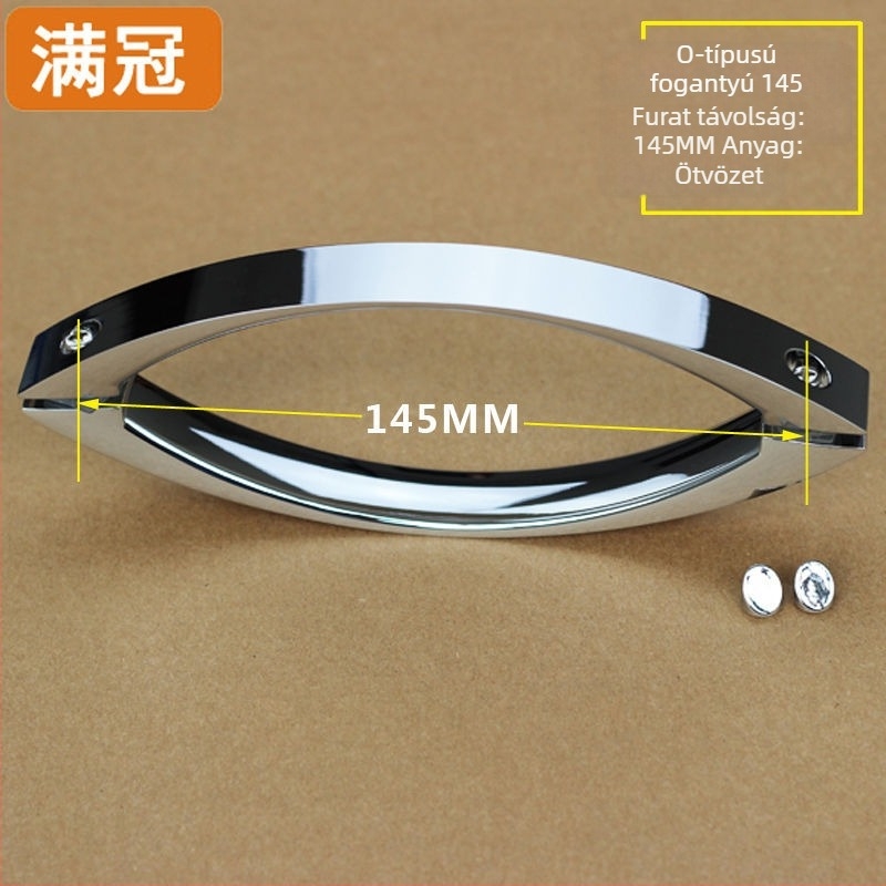 Zuhanyajtó fogantyú - rozsdamentes acélból, L- és hét alakú, üvegajtókhoz, 304-es osztály