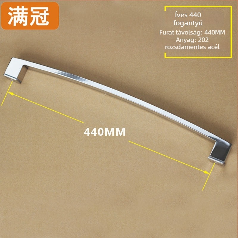 Zuhanyajtó fogantyú - rozsdamentes acélból, L- és hét alakú, üvegajtókhoz, 304-es osztály