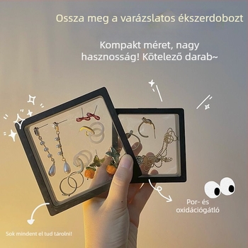 Porvédett ékszer tároló és kiállító doboz PE-filmmel és függő kialakítással – zárt csomagolás ékszerekhez