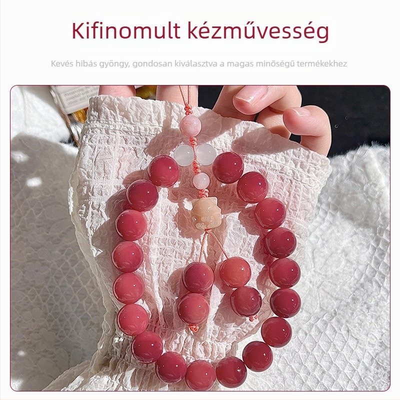Telefonmedál Bodhi gyökérből, Crystal Joy gravírozva; rovaros minta; 2024 tavaszi kiadás