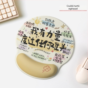 Egércsukló alátét – csúszásmentes, kopásálló, gumianyagú, Letter modell, irodai használat