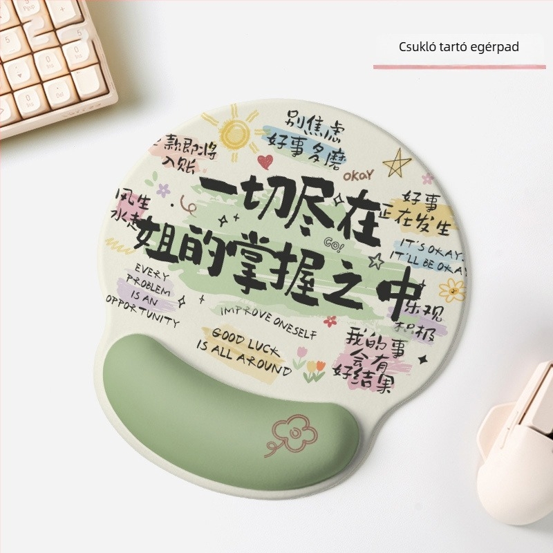 Egércsukló alátét – csúszásmentes, kopásálló, gumianyagú, Letter modell, irodai használat