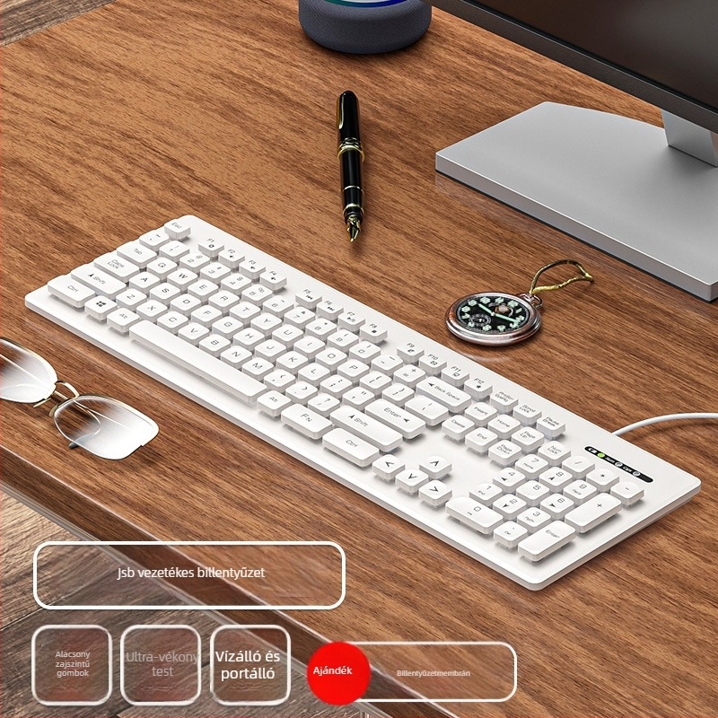 Numerikus billentyűzettel és egér készlet - USB-kapcsolat - ABS műanyag - csuklótámasz nélkül