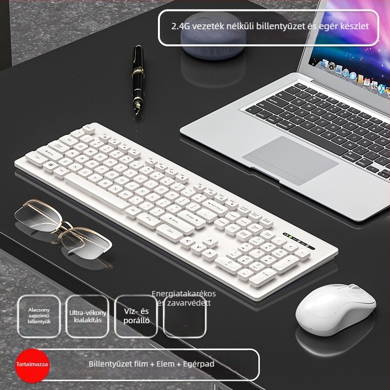 Numerikus billentyűzettel és egér készlet - USB-kapcsolat - ABS műanyag - csuklótámasz nélkül