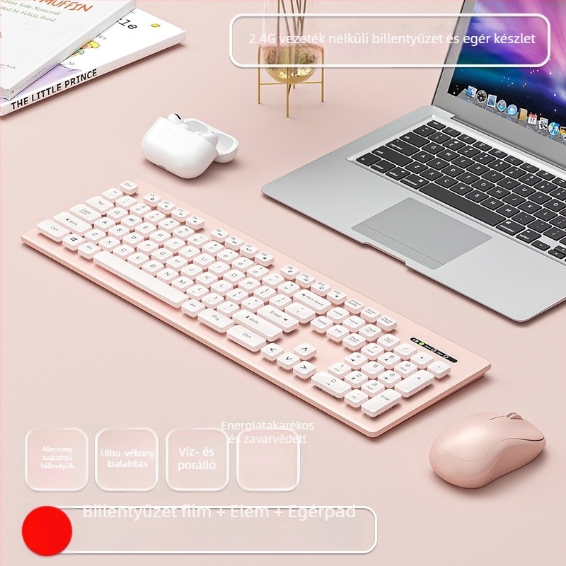 Numerikus billentyűzettel és egér készlet - USB-kapcsolat - ABS műanyag - csuklótámasz nélkül