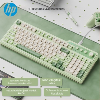 HP K360 vezetékes membrán billentyűzet – 99 gomb, RGB háttérvilágítás, 1,5 m kábel
