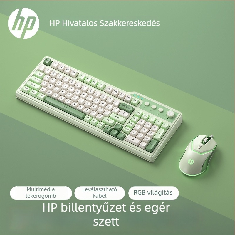 HP K360 vezetékes membrán billentyűzet – 99 gomb, RGB háttérvilágítás, 1,5 m kábel