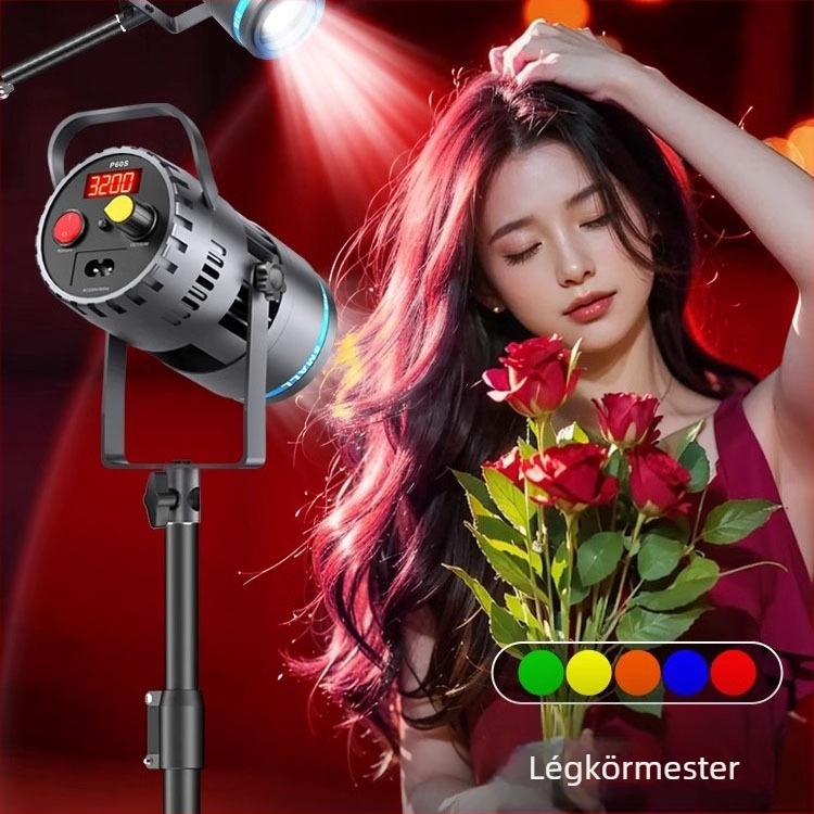 LED kitöltő fény élő közvetítéshez, 40W, 220V, három színhőmérséklet, függőleges szerelés