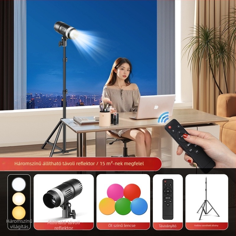 LED kitöltő fény élő közvetítéshez, 40W, 220V, három színhőmérséklet, függőleges szerelés