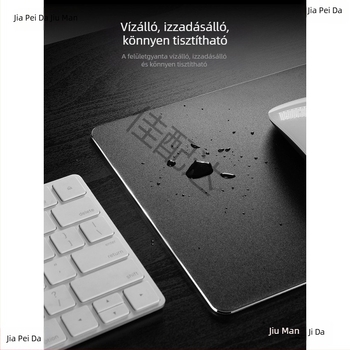 Gyanta egérpad, kétoldalas bőrfelülettel, izzadásgátló, gaming, modell Sd21a, hordozható asztali pad