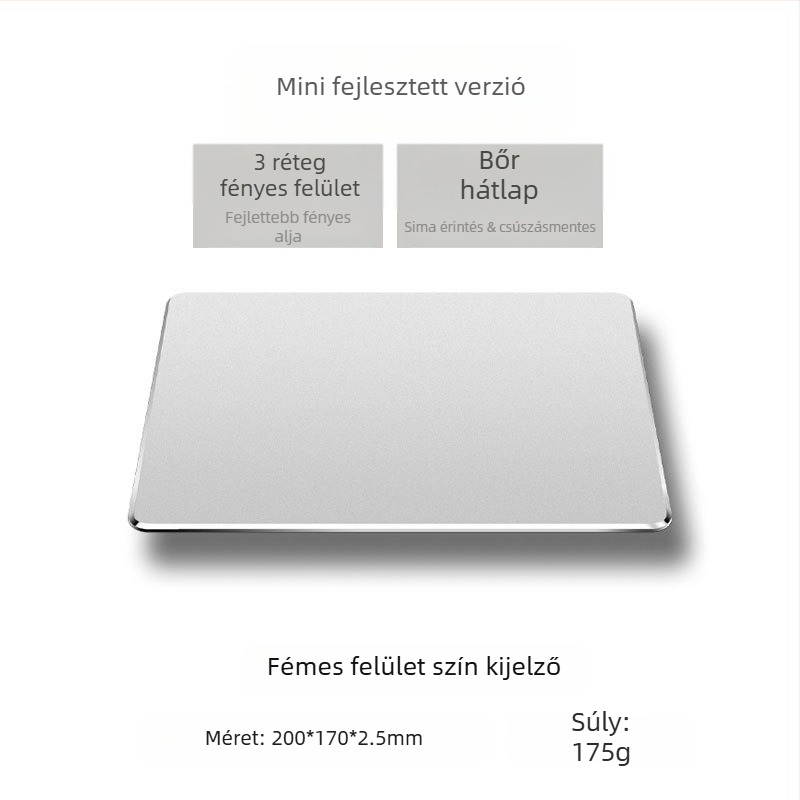 Gyanta egérpad, kétoldalas bőrfelülettel, izzadásgátló, gaming, modell Sd21a, hordozható asztali pad