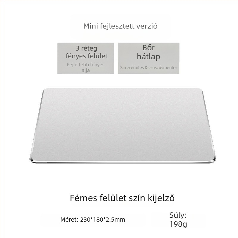 Gyanta egérpad, kétoldalas bőrfelülettel, izzadásgátló, gaming, modell Sd21a, hordozható asztali pad