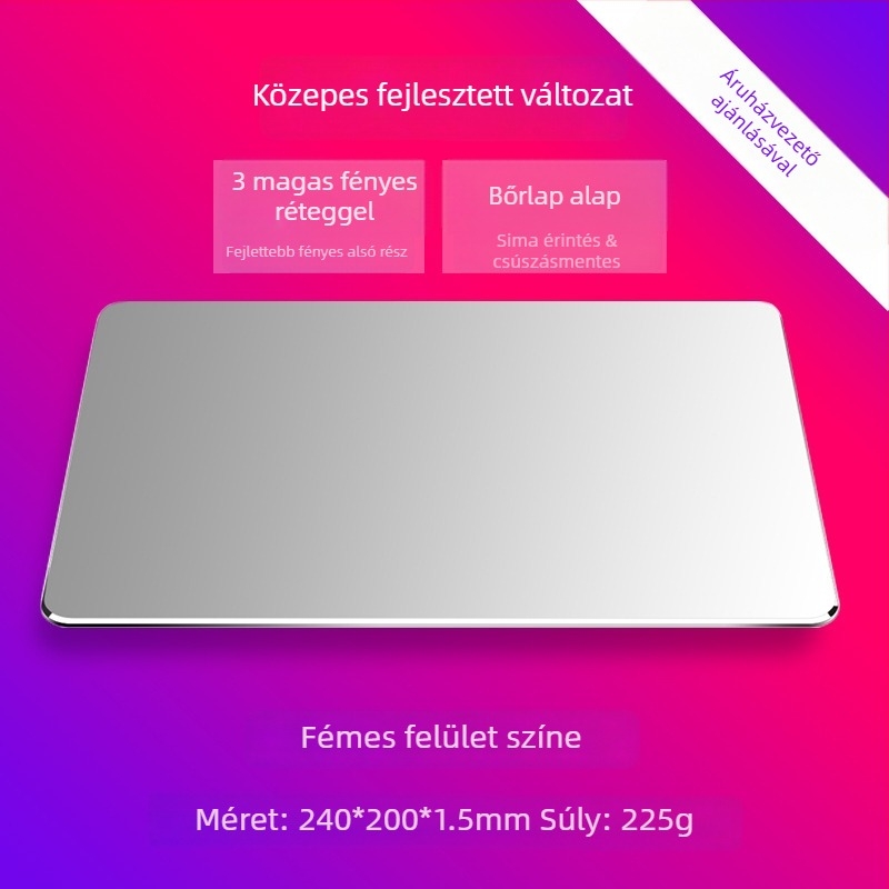 Gyanta egérpad, kétoldalas bőrfelülettel, izzadásgátló, gaming, modell Sd21a, hordozható asztali pad
