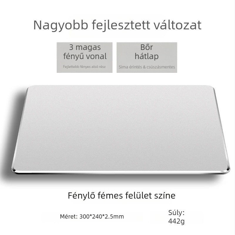 Gyanta egérpad, kétoldalas bőrfelülettel, izzadásgátló, gaming, modell Sd21a, hordozható asztali pad