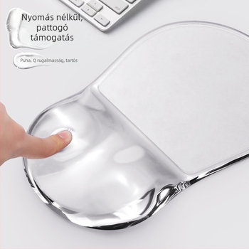 Szilikon csuklóegérpad – ergonómikus, kis méretű pad szíjjal (Modell L9; egyoldalas; Típus: kis pad; Anyag: szilikon; OEM/Testreszabás)