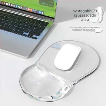 Szilikon csuklóegérpad – ergonómikus, kis méretű pad szíjjal (Modell L9; egyoldalas; Típus: kis pad; Anyag: szilikon; OEM/Testreszabás)