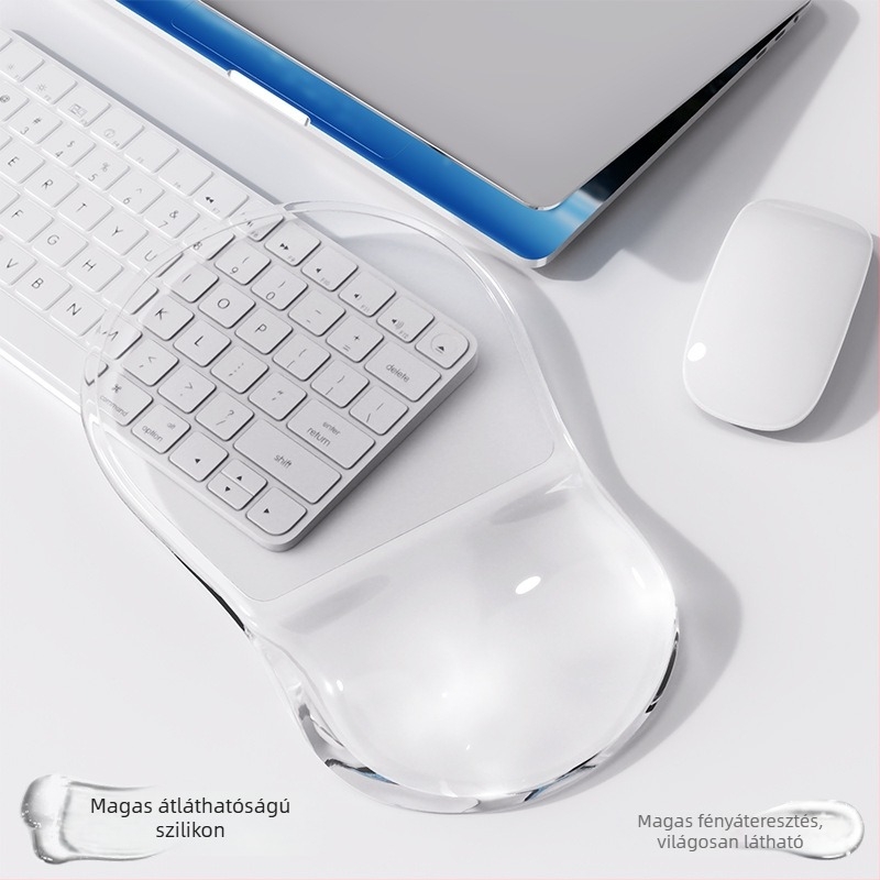 Szilikon csuklóegérpad – ergonómikus, kis méretű pad szíjjal (Modell L9; egyoldalas; Típus: kis pad; Anyag: szilikon; OEM/Testreszabás)