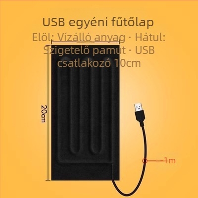 USB fűtőlap — egérpad és kéz- vagy lábmelegítő, 5V elektromos fűtés, tiszta pamut