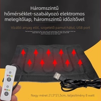 USB fűtőlap — egérpad és kéz- vagy lábmelegítő, 5V elektromos fűtés, tiszta pamut