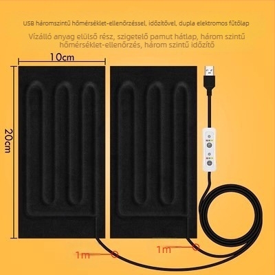 USB fűtőlap — egérpad és kéz- vagy lábmelegítő, 5V elektromos fűtés, tiszta pamut