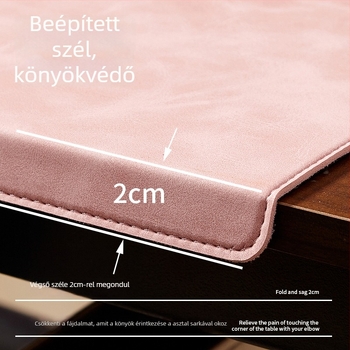 Egérpad bőrös felülettel, csuklótámasz, egyoldalas, Crazy Horse PVC bőr, varrással, OEM testreszabás