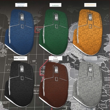 Logitech MX Master 3-hoz készült bőr egérborítás — csúszásmentes matt felület, dombor- és mélyedéses textúra, OEM-kompatibilis, univerzális illeszkedés