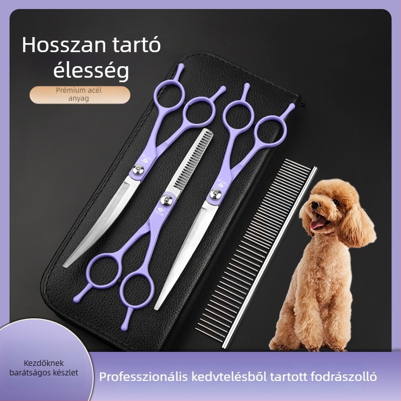 Gutche kutyaápolási ollókészlet — rozsdamentes acél, kutyáknak szőrápoló ollók, 400 darabos csomag, hivatalos magánmárka