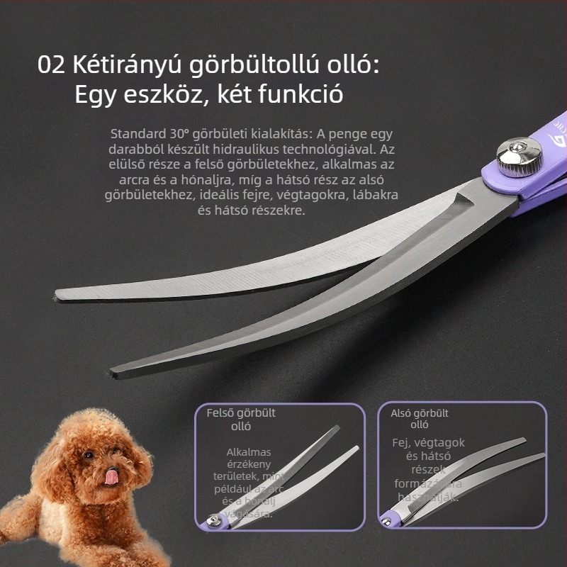 Gutche kutyaápolási ollókészlet — rozsdamentes acél, kutyáknak szőrápoló ollók, 400 darabos csomag, hivatalos magánmárka