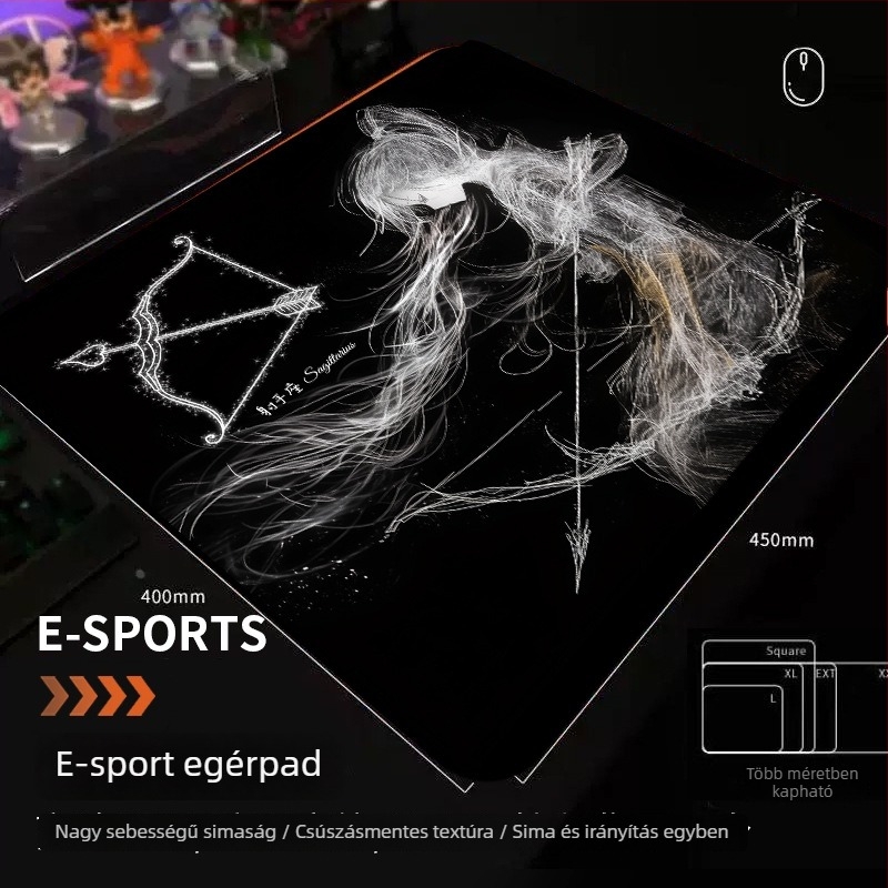 Tizenkét csillagjegy sorozat játék egérpad, csúszásmentes, XXL méret, csuklótámasz