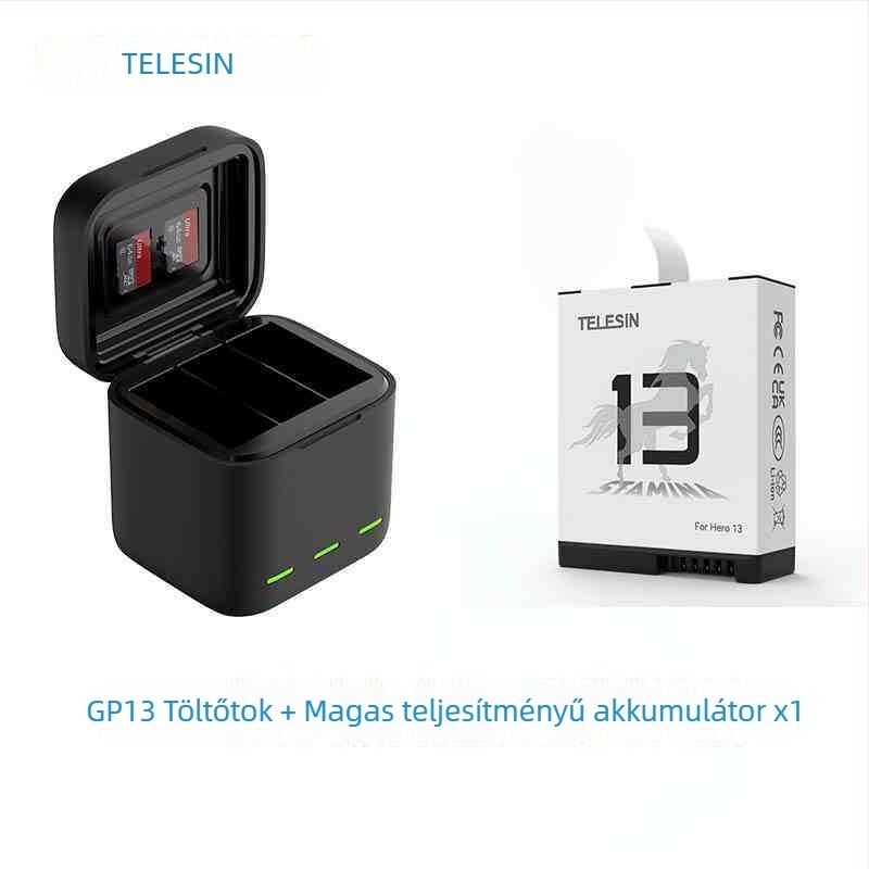 TELESIN GP13 Első Generációs Nagy Teljesítményű Lítiumion Akkumulátor GoPro 13-hoz