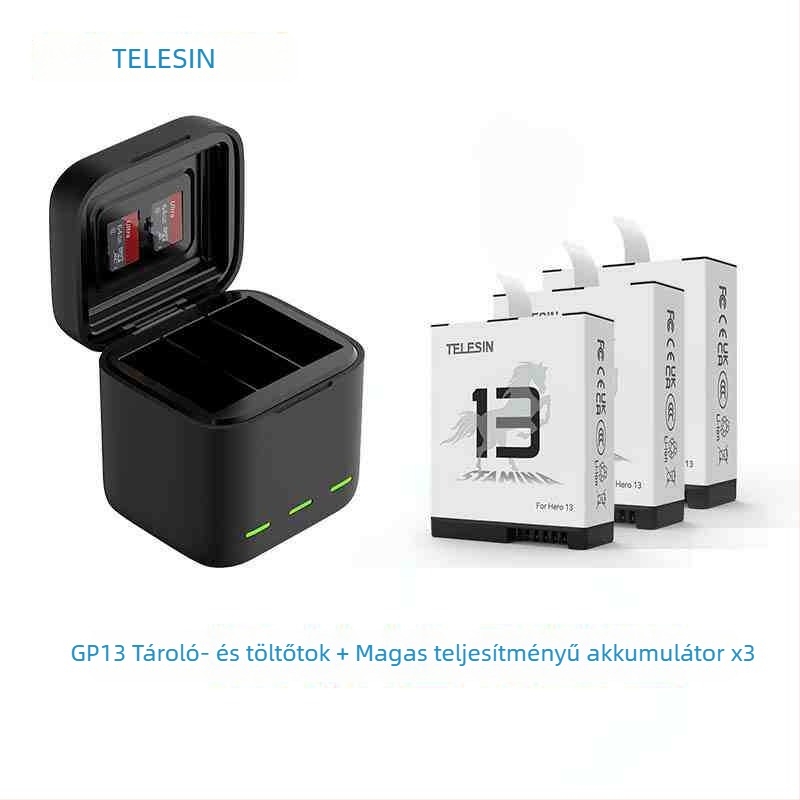 TELESIN GP13 Első Generációs Nagy Teljesítményű Lítiumion Akkumulátor GoPro 13-hoz
