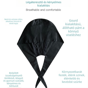 Uniszex sebészeti sapka, poliészter-pamut anyag, twill szövés, egyszínű minta, nyomtatásos kivitel