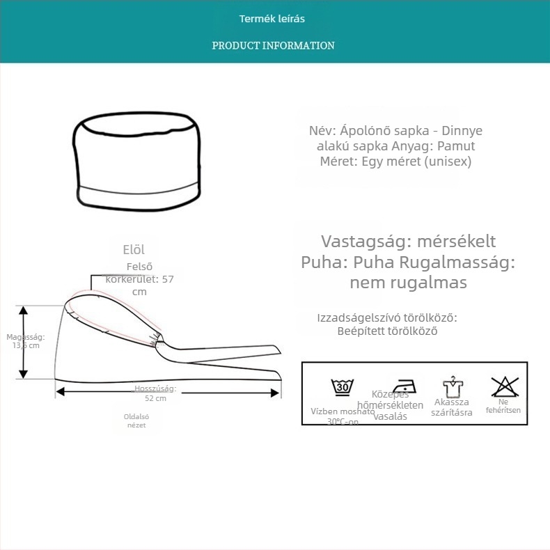 Uniszex sebészeti sapka, poliészter-pamut anyag, twill szövés, egyszínű minta, nyomtatásos kivitel