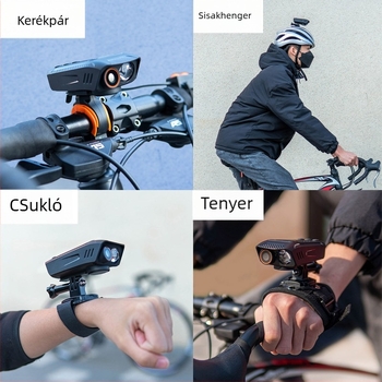 Kerékpáros akciókamera 4K felvétellel, elektronikus stabilizáció, síp és zseblámpa, 2.0-inch LCD