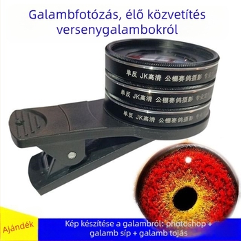 Galamb makro lencse nagyítóval madár szemének fotózásához (univerzális)