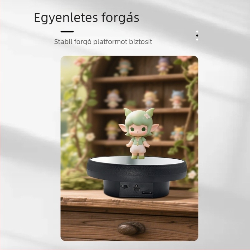 Tükrös forgó kiállítóállvány ékszerekhez, 40 cm, 25 cm modell forgó alap