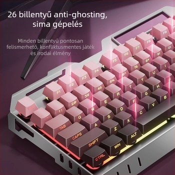 Numerikus billentyűzettel ellátott billentyűzet- és egérkészlet, USB-kábeles, ergonómikus, 1,5 m kábel, tömeg 844 g, e-sportokra