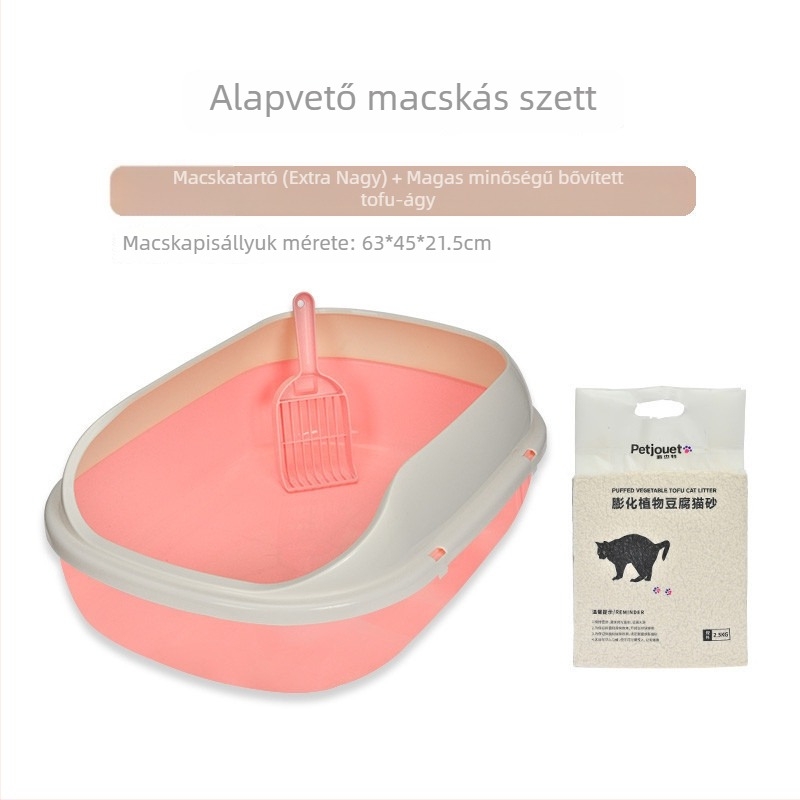 Macskaalomtálca fél-zárt kialakítású, játékos macskák számára; ajándékba adható, Anyag: Egyéb