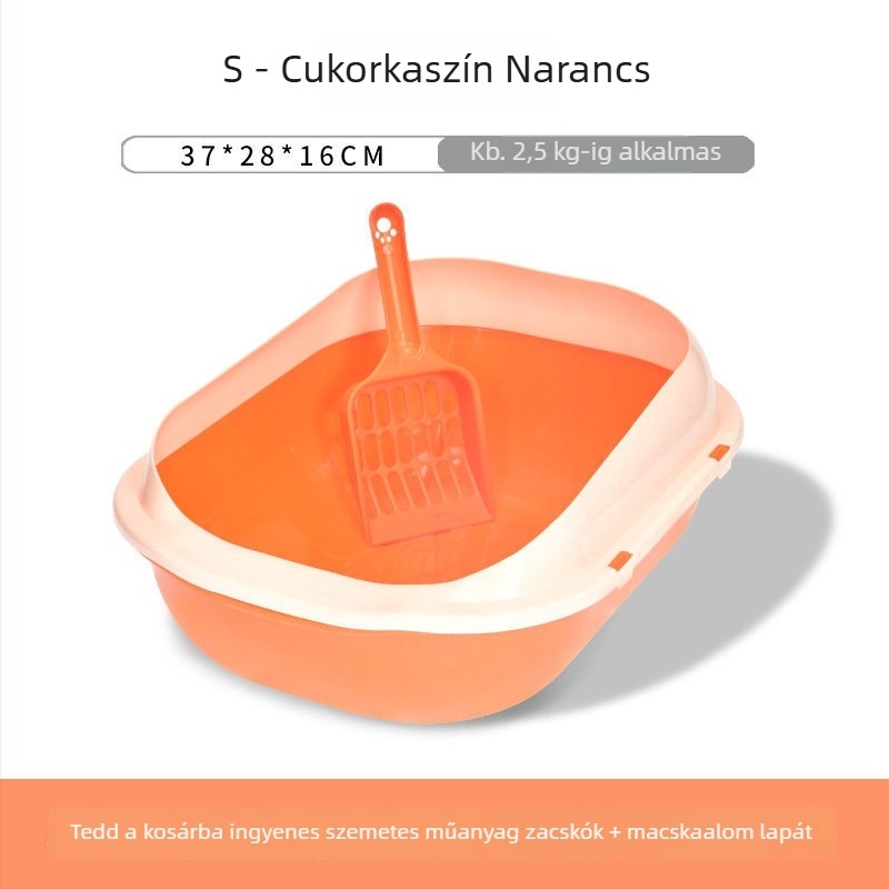 Macskaalomtálca fél-zárt kialakítású, játékos macskák számára; ajándékba adható, Anyag: Egyéb