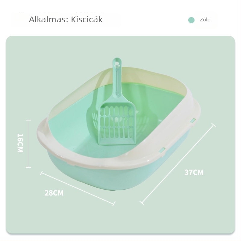 Macskaalomtálca fél-zárt kialakítású, játékos macskák számára; ajándékba adható, Anyag: Egyéb