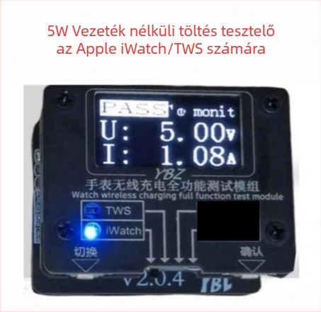 YBZ vezeték nélküli töltés teszter – Qi2.2 protokoll autentikáció, QC3.0 kompatibilitás, 25W maximális kimenet, digitális kijelző, mágneses töltés támogatás