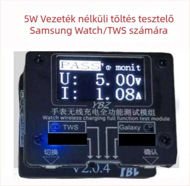 YBZ vezeték nélküli töltés teszter – Qi2.2 protokoll autentikáció, QC3.0 kompatibilitás, 25W maximális kimenet, digitális kijelző, mágneses töltés támogatás